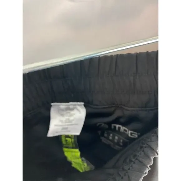 MPG Lined Athletic Shorts Black Maroon Small - Picture 2 of 3